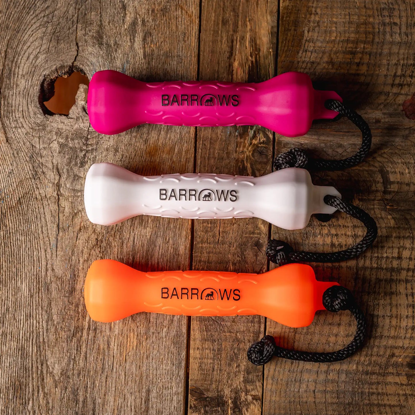 Multi-color Pack of White, Orange and Pink Dog Training Bumper - The Smart Choice for Serious Trainers