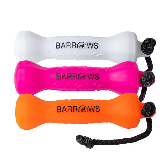 Multi-color Pack of White, Orange and Pink Dog Training Bumper - The Smart Choice for Serious Trainers