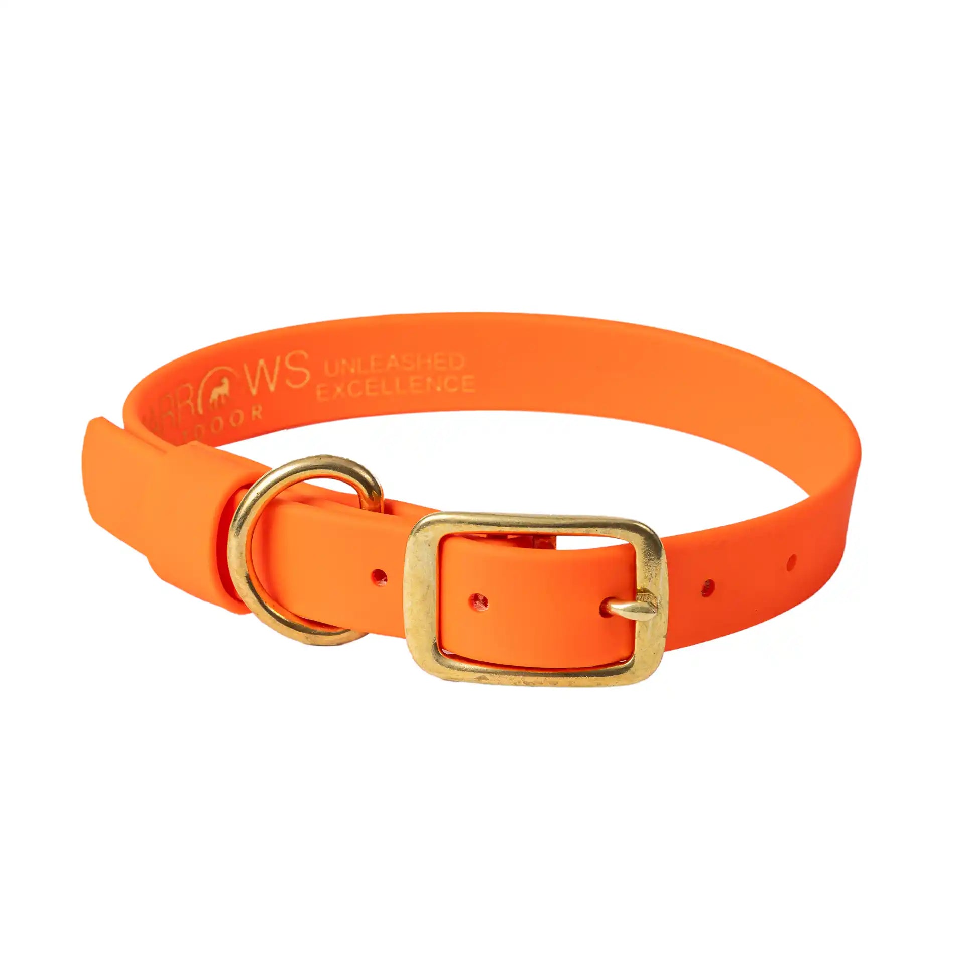 Orange Barrows Biothane Traditional Collar - Barrows Outdoor